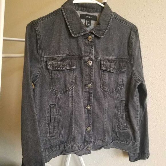 Basic Black Jean Jacket - Picture 1 of 6